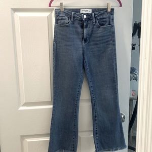 Just Black Cropped Kick Flare Jeans